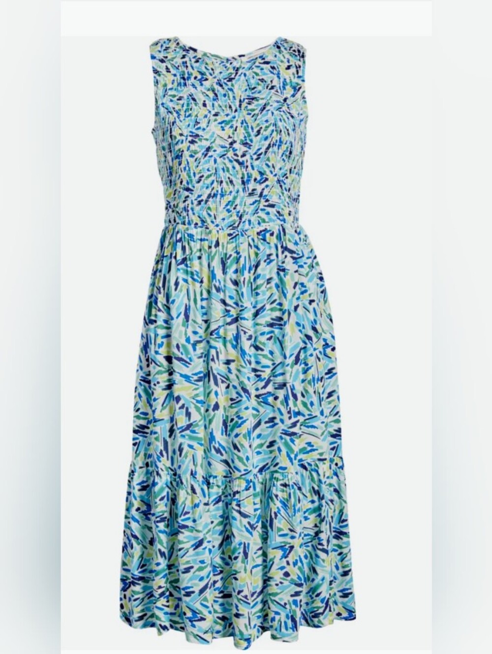 beachlunchlounge Print Sleeveless Midi Dress